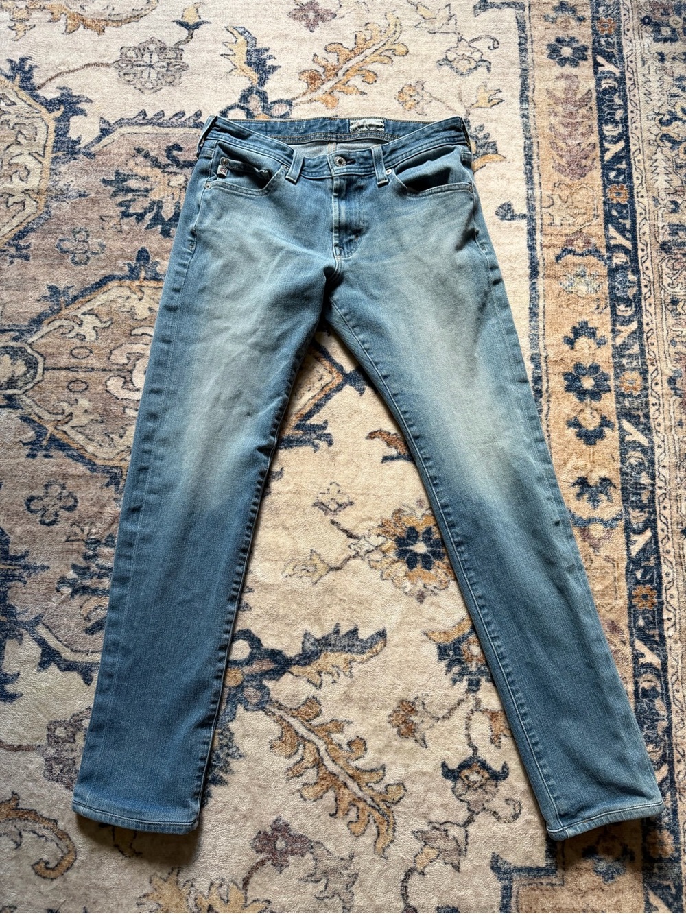 Ag Adriano Goldschmied Men’s Slim Straight Light Blue Jeans